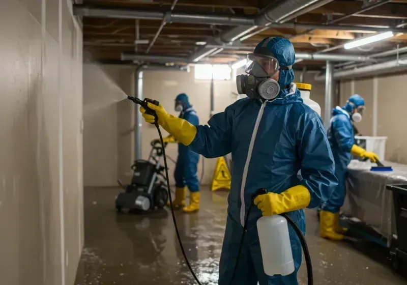 Basement Sanitization and Antimicrobial Treatment process in Westfield, IN