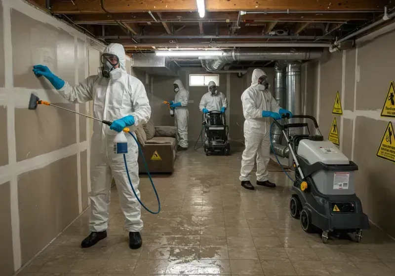 Basement Moisture Removal and Structural Drying process in Westfield, IN